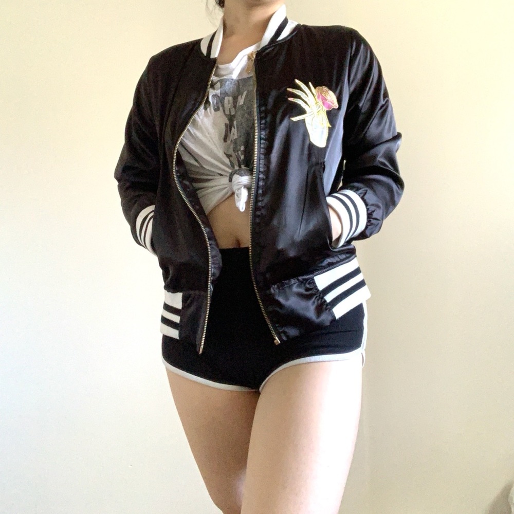 Black bomber jacket